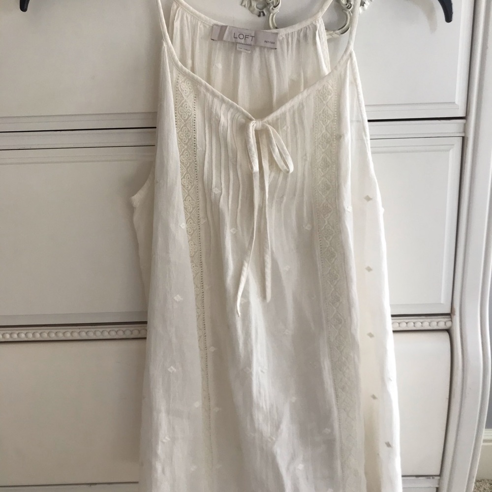 Loft Ivory Sleeveless Top